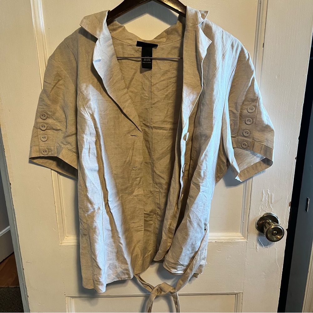 Lane Bryant Light Tan Shirt Jacket